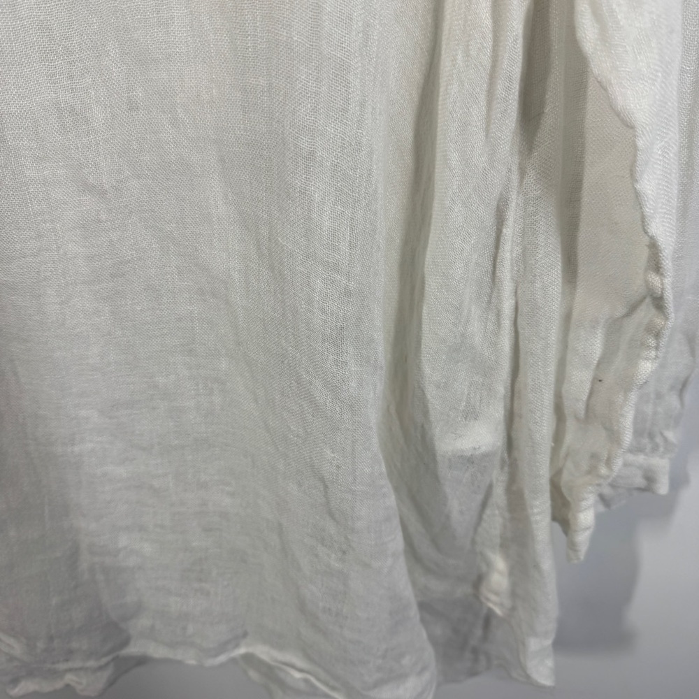 Eileen Fisher White Organic Linen Tunic Top Boho Minimalist Lagenlook Relaxed - Picture 6 of 16